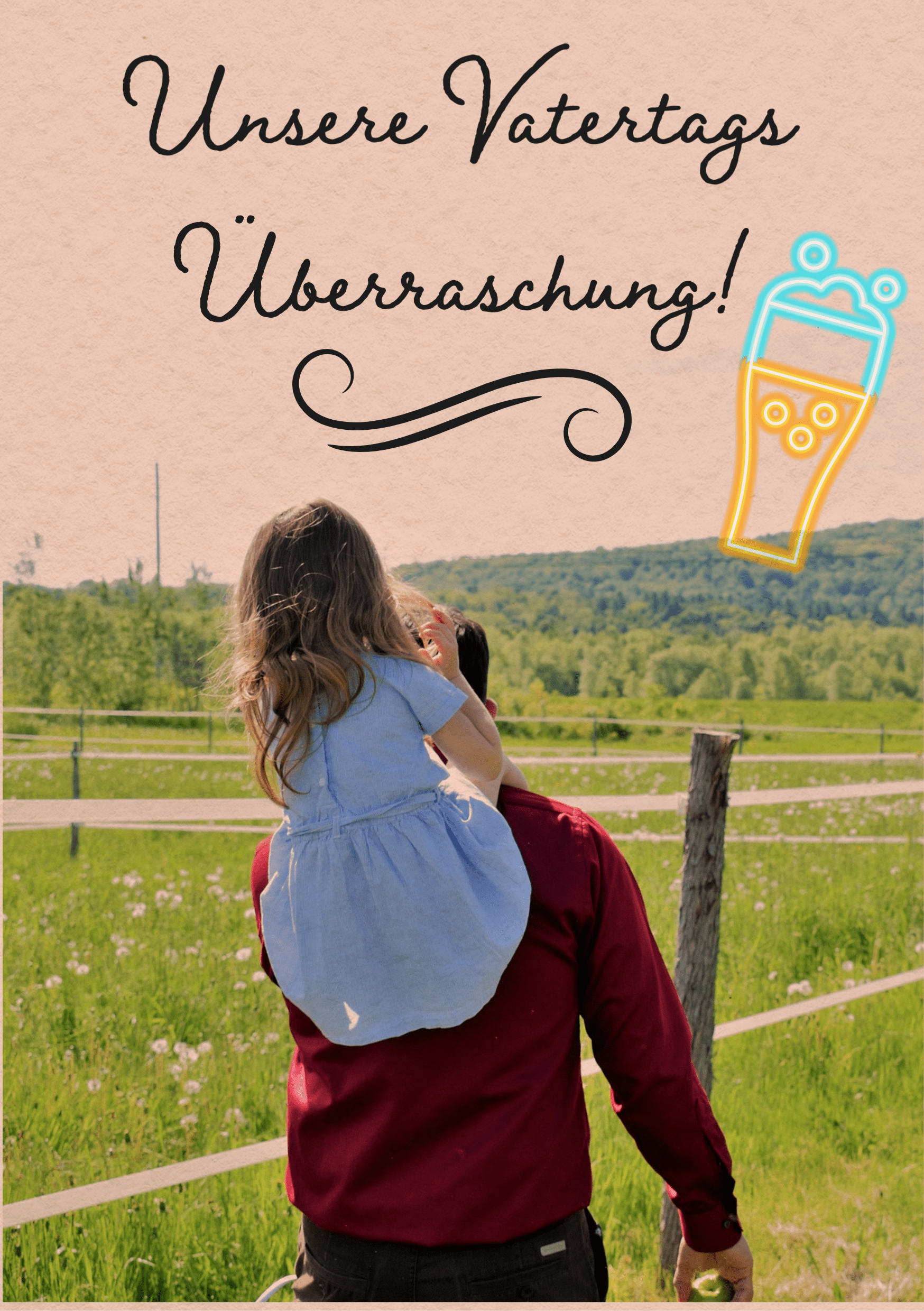 Vatertag bei Kiddi-Car: Vater mit Tochter auf der Schulter